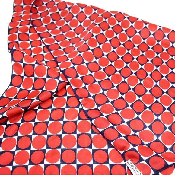 Vintage Red Polka Dot Silk Rayon Scarf Made in Japan 22x22" Square - Hey Viv - Picture 4 of 6